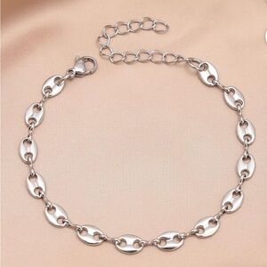 New Silver Stainless Steel Coffee Bean Bracelet